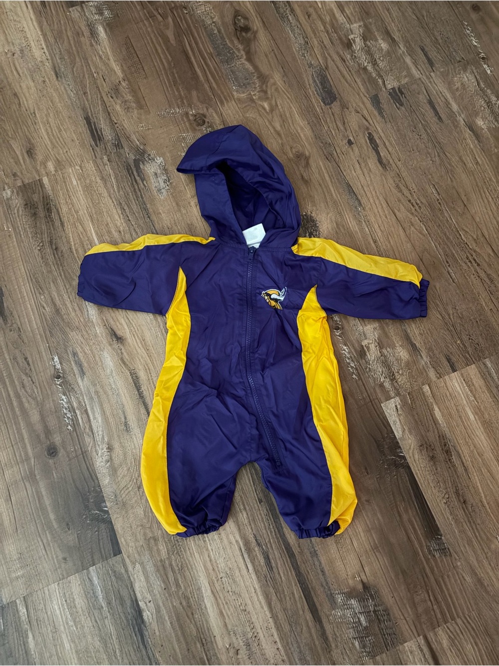NFL Purple and Yellow Hooded Kids One-Piece